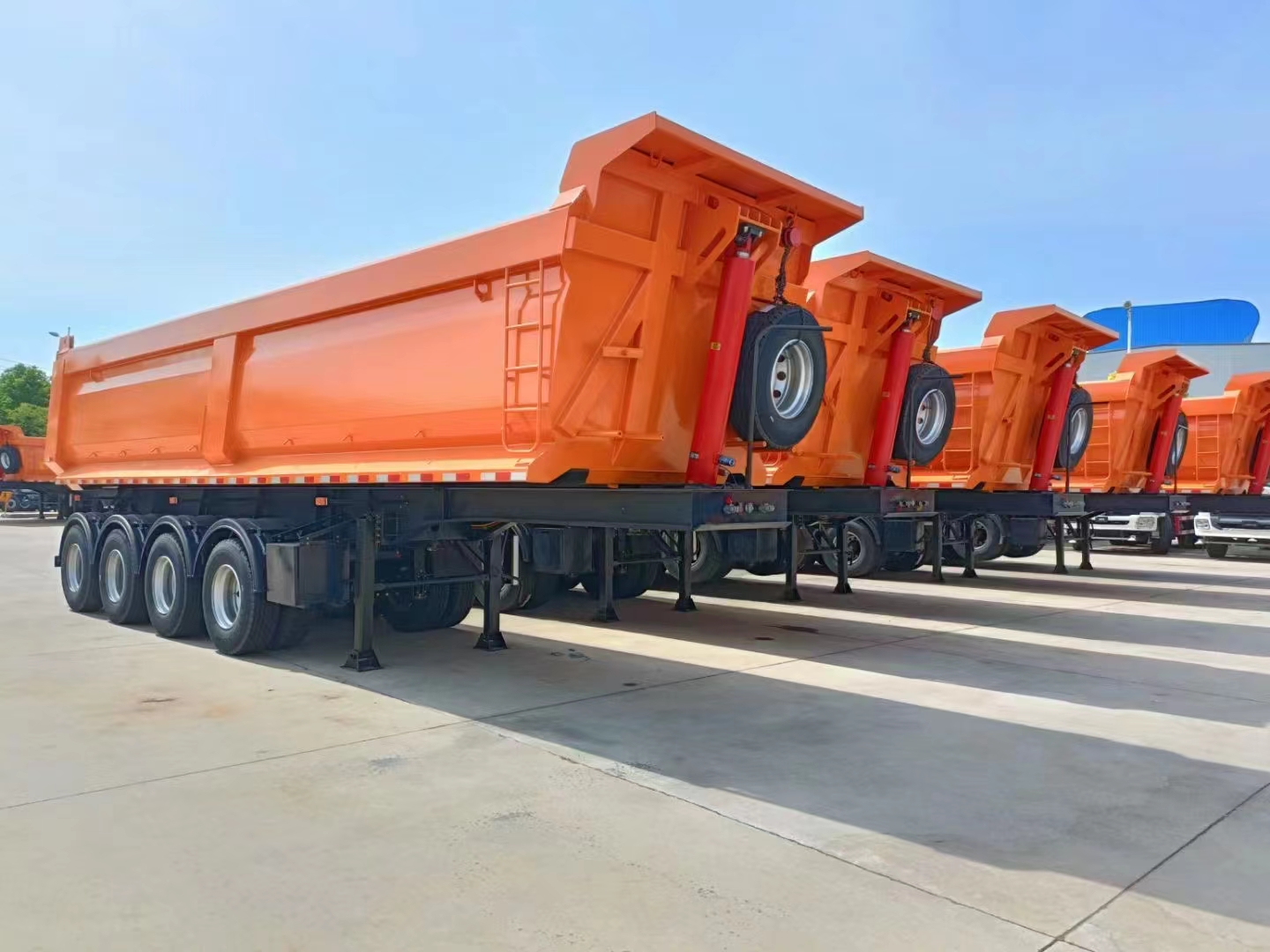 4 Axles Dump Semi Trailers er klare for sending