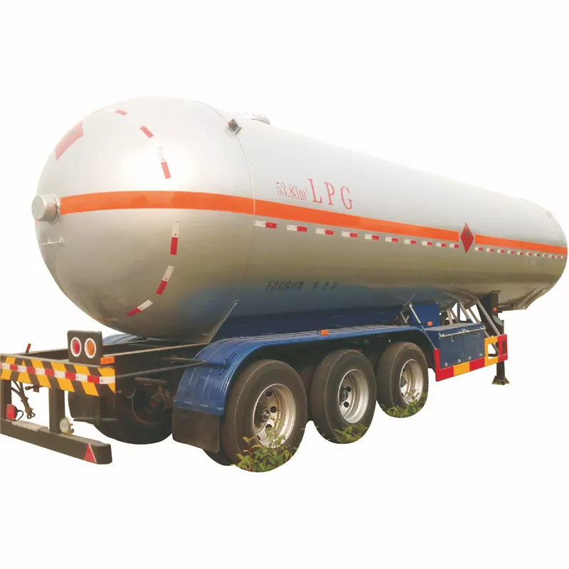 50cbm 3-akslet Lpg Tank Semitrailer med 50cbm Kapasitet Fuwa Axle